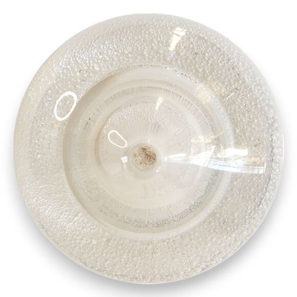 VTG Polish Art Glass Oil Lamp Orb Controlled Bubble Bullicante Crystal MCM Heavy - Picture 12 of 14